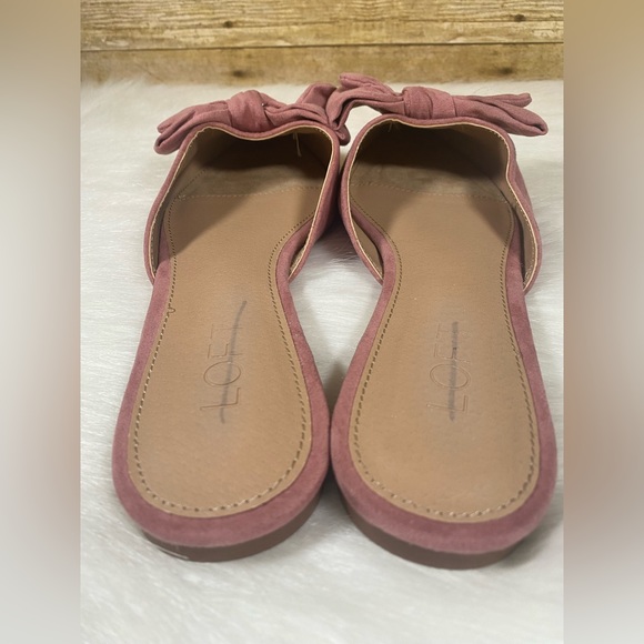 Loft Pink Faux Suede Knot Tie Mules Sandals Closed Toe Size 9M *READ* - Picture 2 of 8